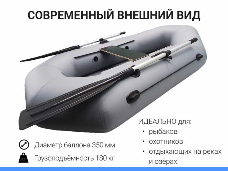 Лодка 210 ПВХ надувная весельная